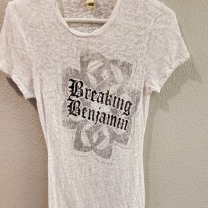 Kavio Breaking Benjamin t-shirt, size L, white